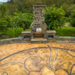 Outdoor Fireplace Pizza Oven GFRC Countertops