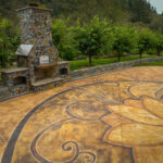 Outdoor Fireplace Pizza Oven GFRC Countertops