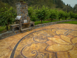 Outdoor Fireplace Pizza Oven GFRC Countertops