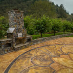 Outdoor Fireplace Pizza Oven GFRC Countertops