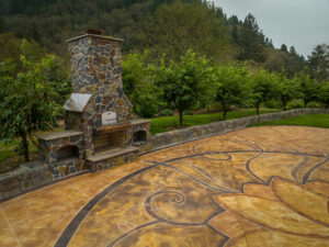 Outdoor Fireplace Pizza Oven GFRC Countertops
