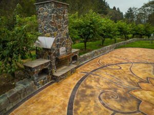 Outdoor Fireplace Pizza Oven GFRC Countertops