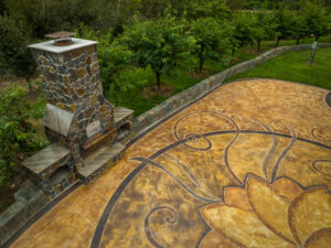 Outdoor Fireplace Pizza Oven GFRC Countertops