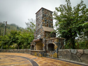 Outdoor Fireplace Pizza Oven GFRC Countertops