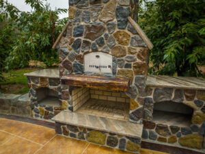Outdoor Fireplace Pizza Oven GFRC Countertops