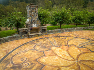 Outdoor Fireplace Pizza Oven GFRC Countertops