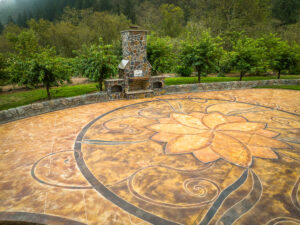 Outdoor Fireplace Pizza Oven GFRC Countertops