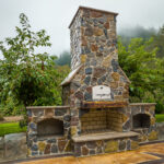 Outdoor Fireplace Pizza Oven GFRC Countertops