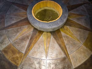 medallion concrete patio concrete stamping