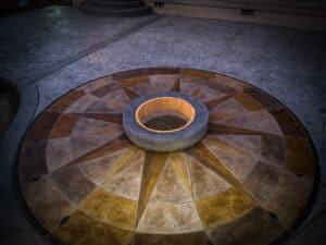 medallion concrete patio concrete stamping