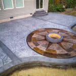 medallion concrete patio concrete stamping