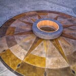 medallion concrete patio concrete stamping