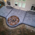 medallion concrete patio concrete stamping