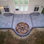 medallion concrete patio concrete stamping