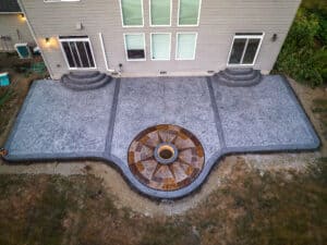 medallion concrete patio concrete stamping