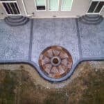 medallion concrete patio concrete stamping