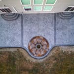medallion concrete patio concrete stamping