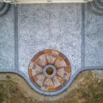 medallion concrete patio concrete stamping