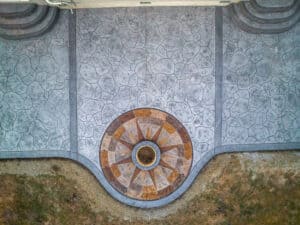 medallion concrete patio concrete stamping