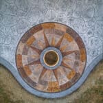medallion concrete patio concrete stamping