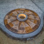 medallion concrete patio concrete stamping