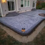 medallion concrete patio concrete stamping