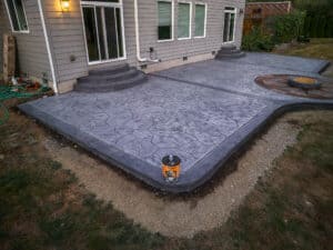 medallion concrete patio concrete stamping
