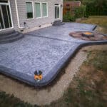 medallion concrete patio concrete stamping