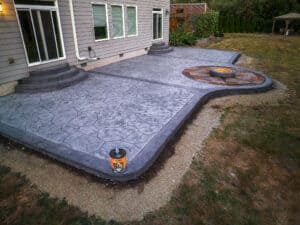 medallion concrete patio concrete stamping