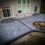 medallion concrete patio concrete stamping