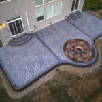 medallion concrete patio concrete stamping