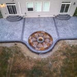 medallion concrete patio concrete stamping