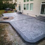medallion concrete patio concrete stamping
