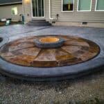 medallion concrete patio concrete stamping