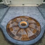 medallion concrete patio concrete stamping