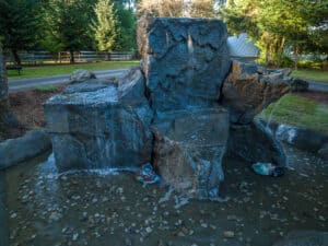 water feature waterfalls hardscaping northwest oregon
