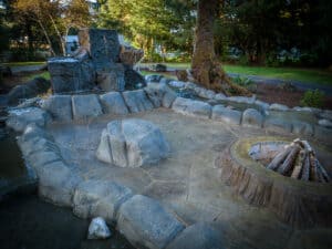 water feature waterfalls hardscaping northwest oregon