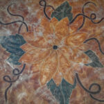 acid stain & engrave concrete design rockaway