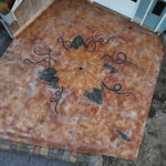 acid stain & engrave concrete design rockaway
