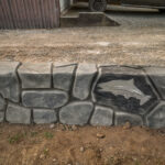concrete flood wall retaining wall