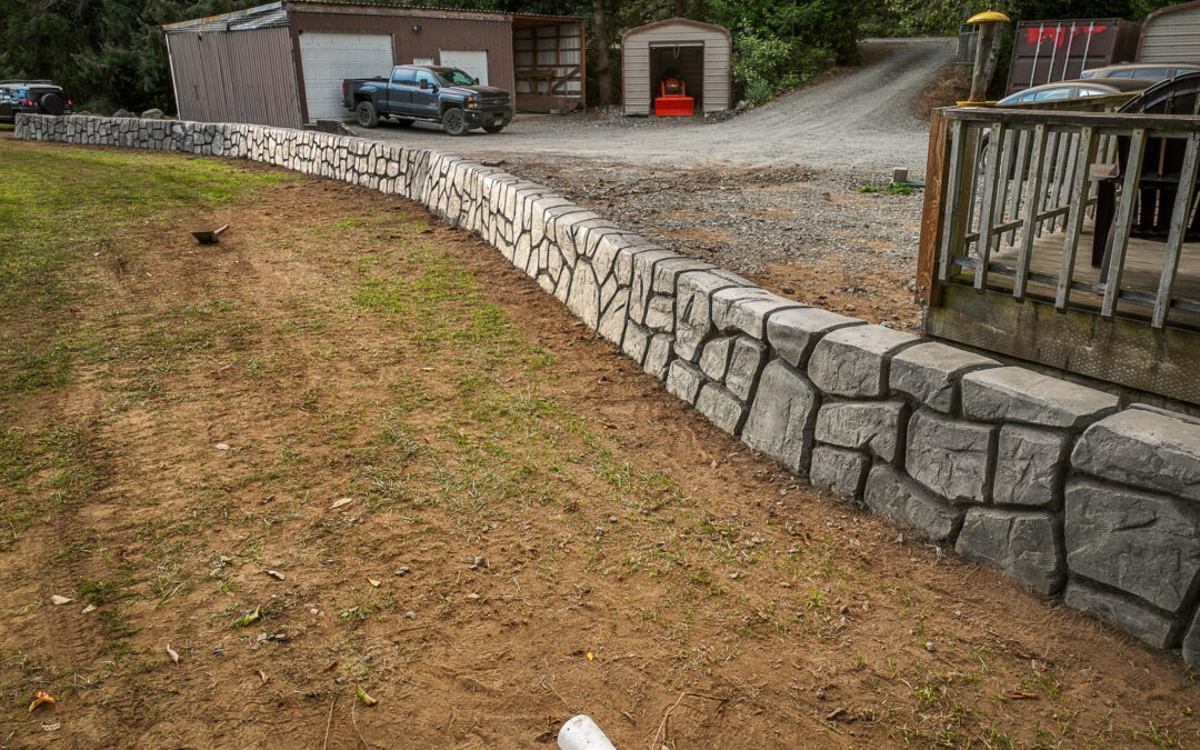 Concrete Retaining Wall used in flood control in Tillamook County