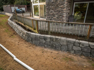 concrete flood wall retaining wall