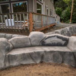concrete flood wall retaining wall