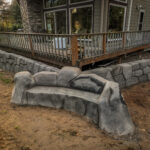 concrete flood wall retaining wall