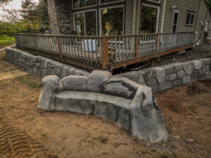 concrete flood wall retaining wall