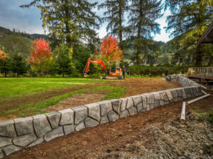 concrete flood wall retaining wall
