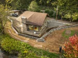 concrete flood wall retaining wall