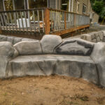 concrete flood wall retaining wall