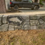concrete flood wall retaining wall