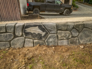 concrete flood wall retaining wall